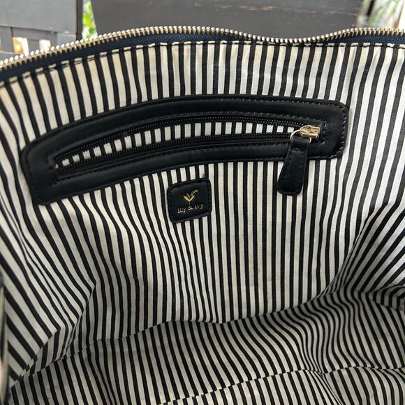 Navy Faux Crocodile/Snake Purse Tote Bag - Picture 7 of 13